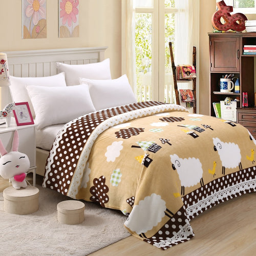 bedspread blanket 200x230cm High Density Super Soft Flannel Blanket to on for the sofa/Bed/Car Portable Plaids
