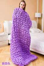 Load image into Gallery viewer, 2019 Nordic coarse wool hand-woven blanket  knitted    sofa cover  thick  Christmas gift