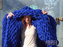 Load image into Gallery viewer, 2019 Nordic coarse wool hand-woven blanket  knitted    sofa cover  thick  Christmas gift